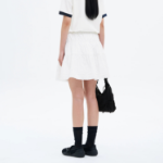 8 seconds Cotton Ribbon Mini Skirt - White