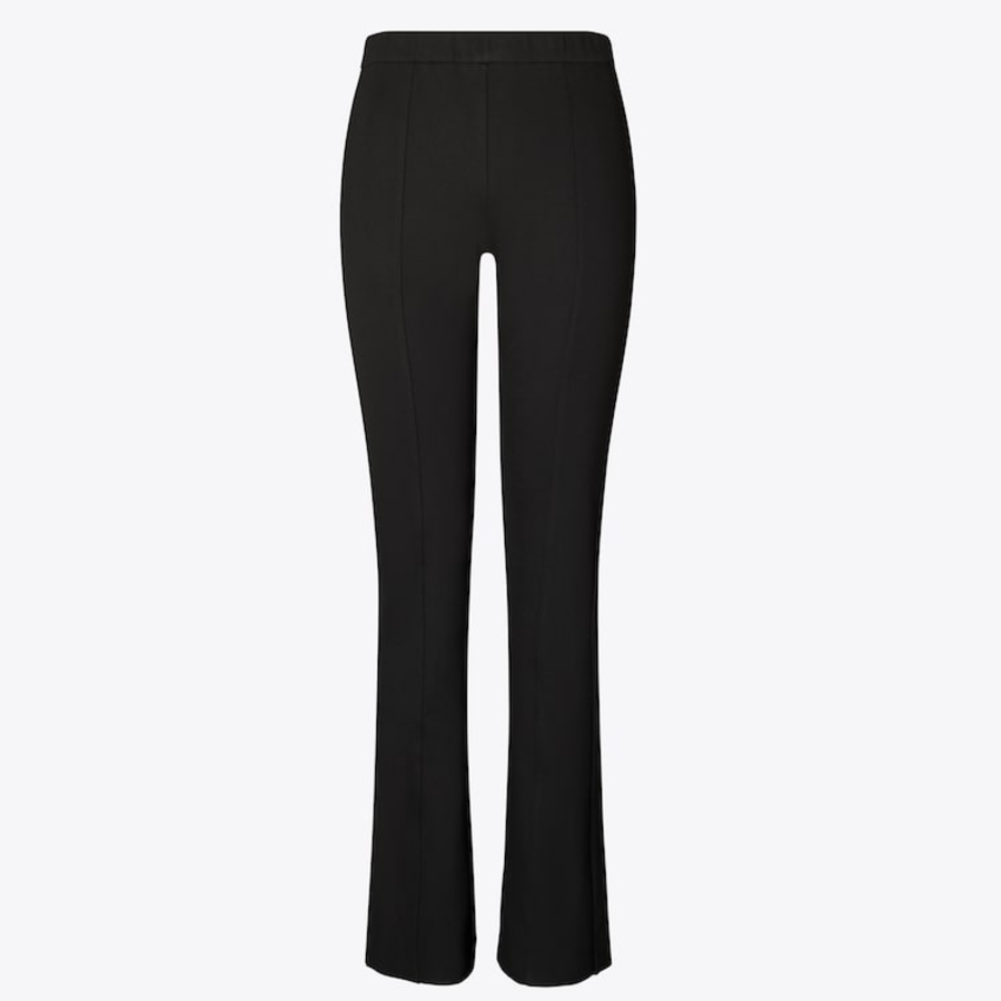 TORY BURCH Flared Viscose Compression Pant – Black