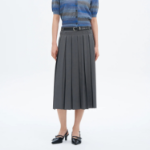 8 seconds Pleats Skirt - Dark Grey