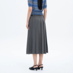 8 seconds Pleats Skirt - Dark Grey