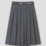 8 seconds Pleats Skirt - Dark Grey