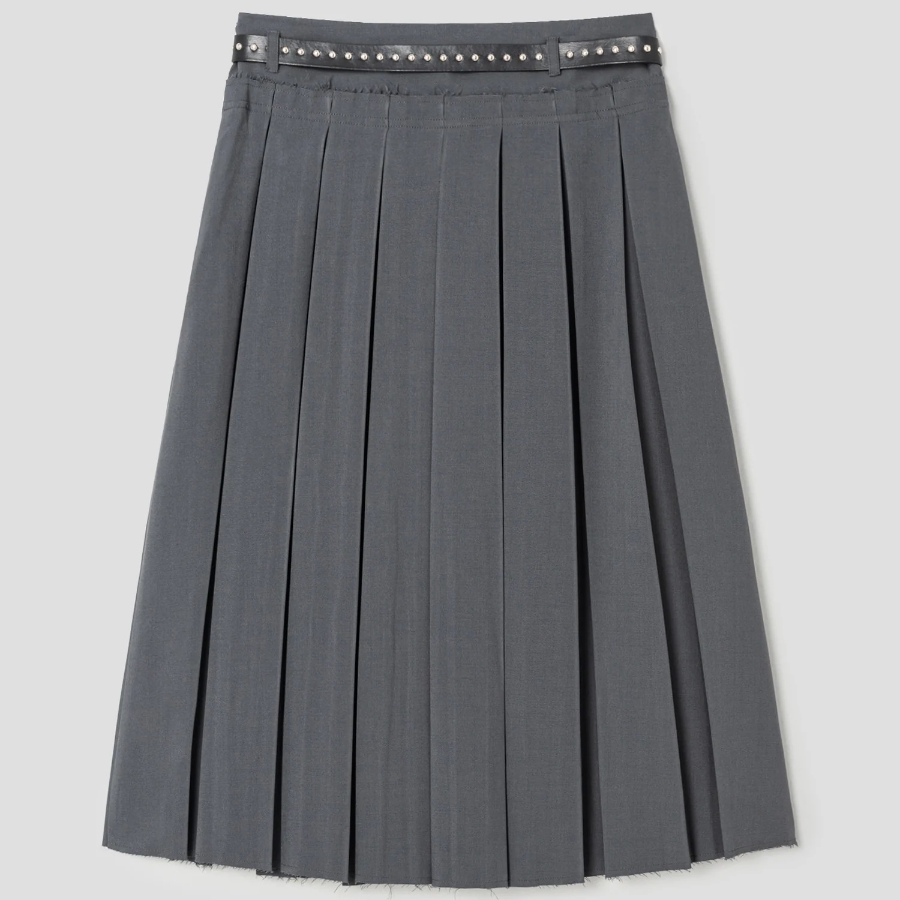 8 seconds Pleats Skirt - Dark Grey