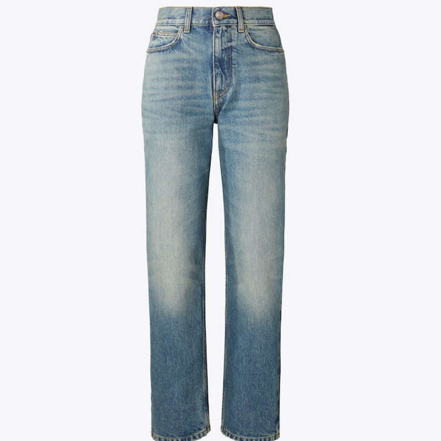 TORY BURCH Straight Wide Leg Jean – Blue