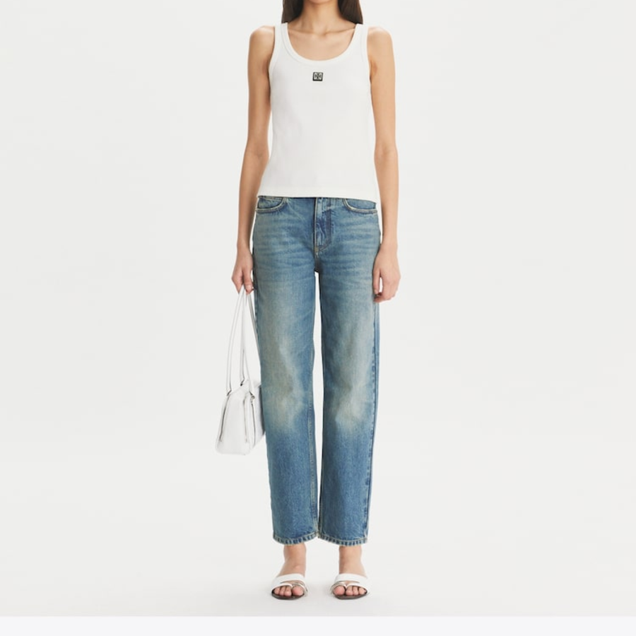 TORY BURCH Straight Wide Leg Jean – Blue