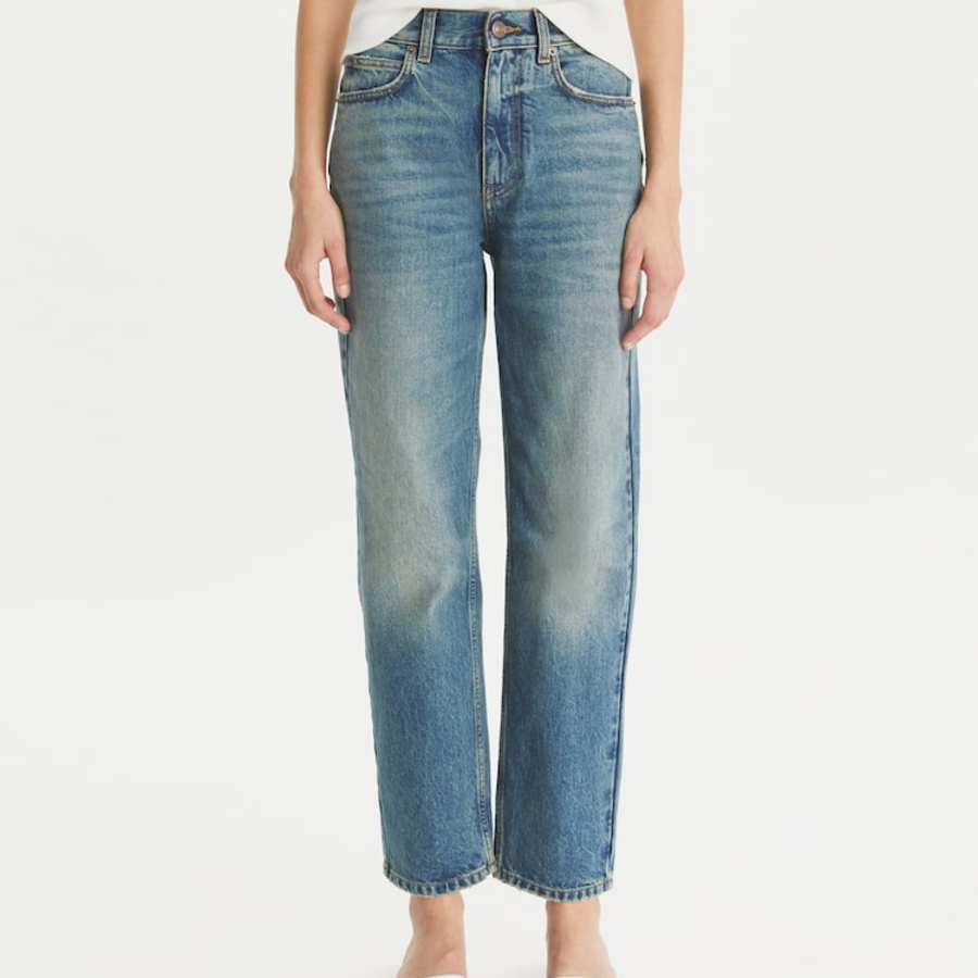 TORY BURCH Straight Wide Leg Jean – Blue