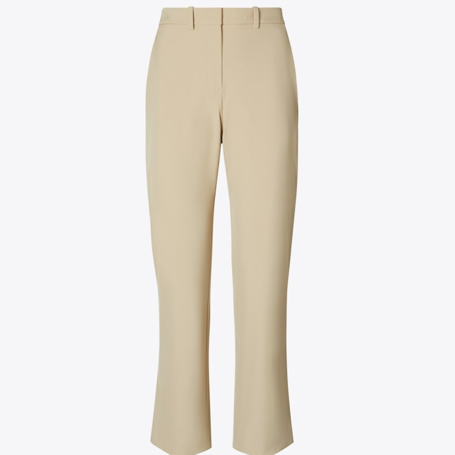 TORY BURCH Cropped Stretch Pants – Beige