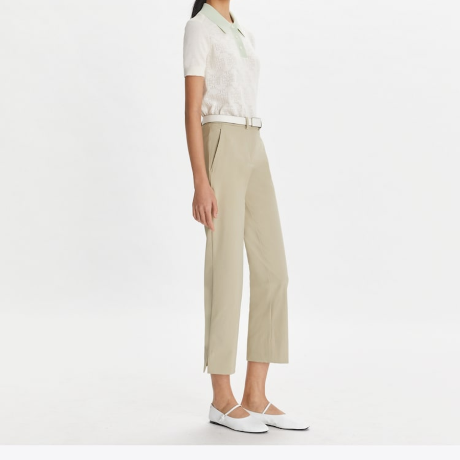 TORY BURCH Cropped Stretch Pants – Beige