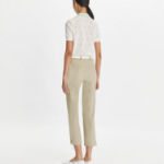 TORY BURCH Cropped Stretch Pants – Beige
