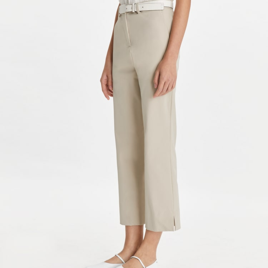 TORY BURCH Cropped Stretch Pants – Beige