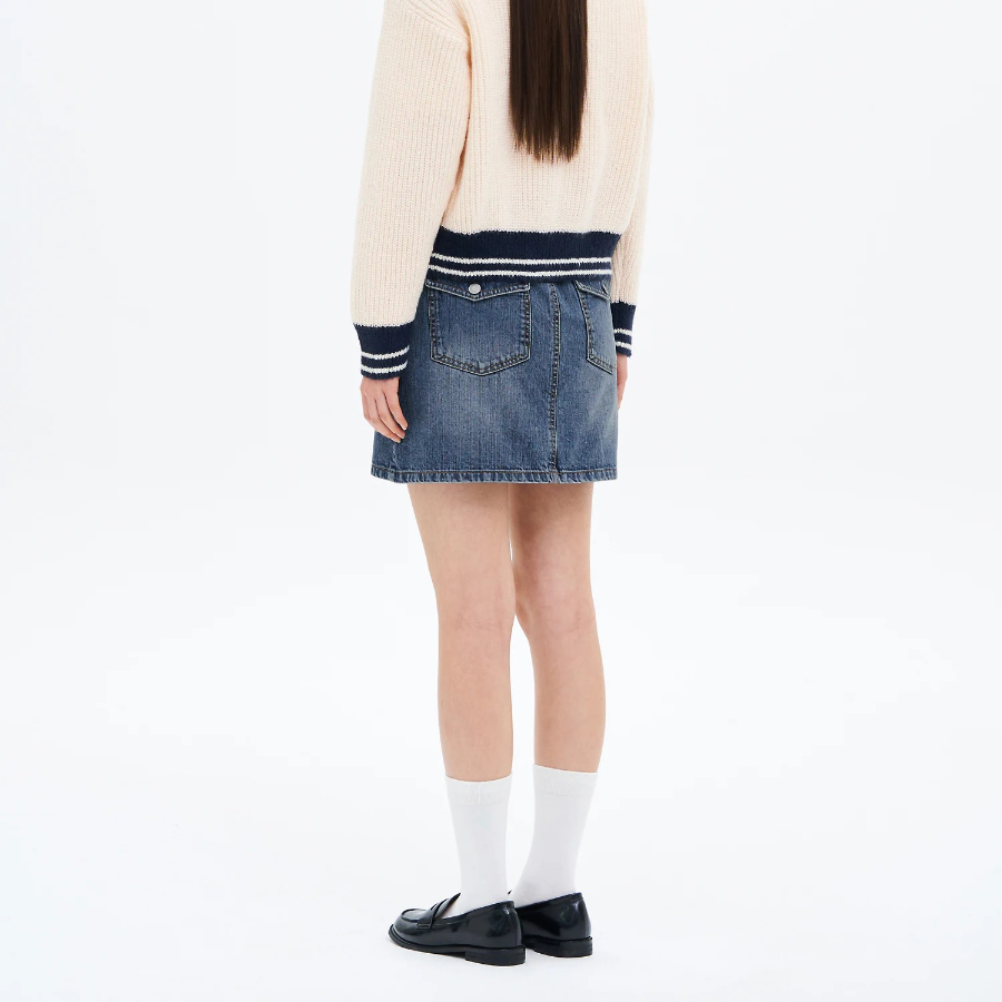 8 seconds Denim Mini Skirt - Blue