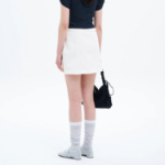 8 seconds Belted Denim Mini Skirt - White