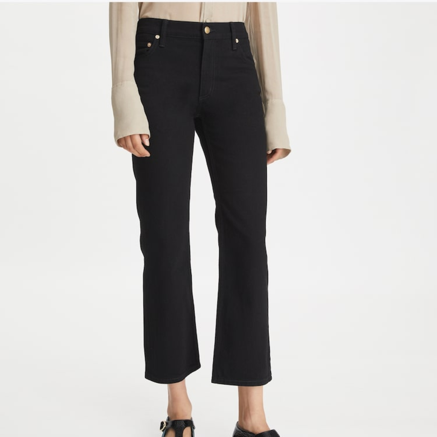 TORY BURCH Cropped Kick Flare – Black