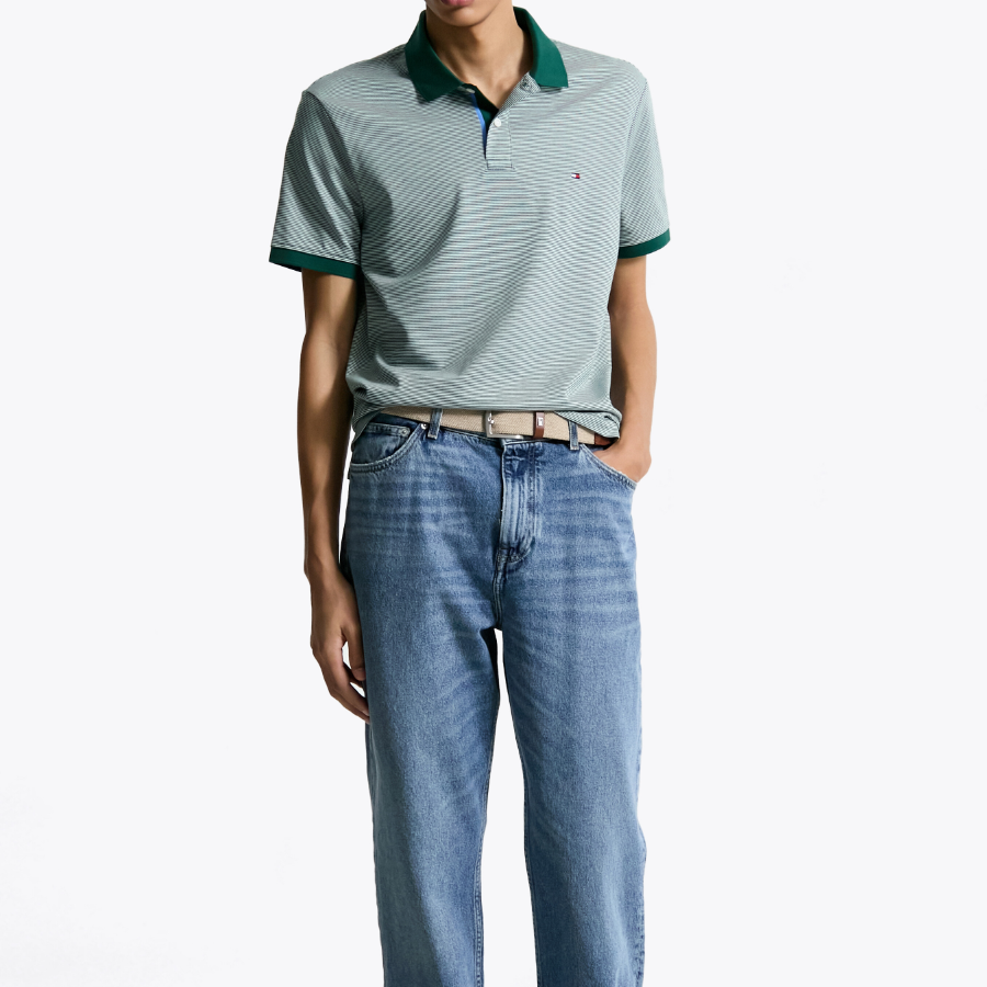 TOMMY HILFIGER [Official Headquarters] Interlock Stripe Polo Shirt