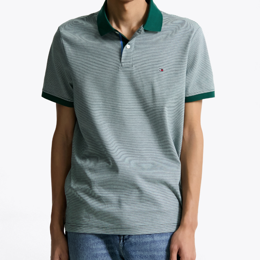 TOMMY HILFIGER [Official Headquarters] Interlock Stripe Polo Shirt