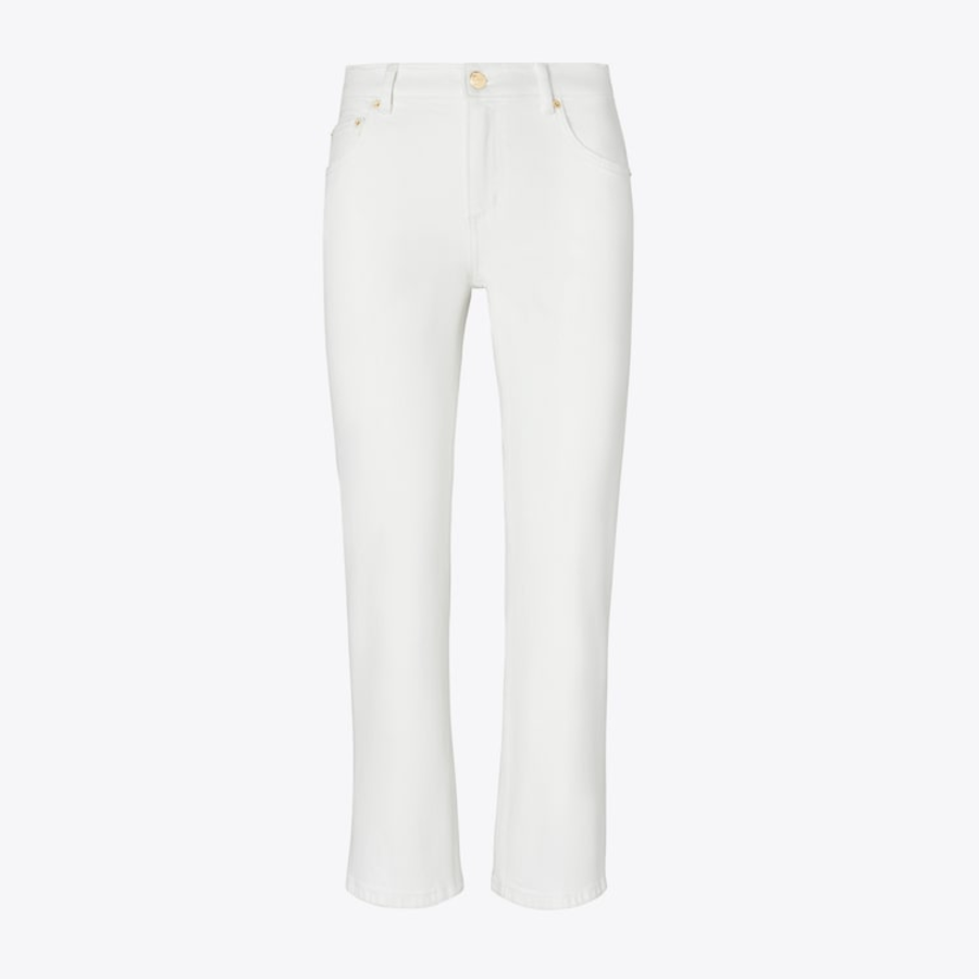 TORY BURCH Kick Flare Denim Jean – White