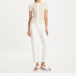 TORY BURCH Kick Flare Denim Jean – White