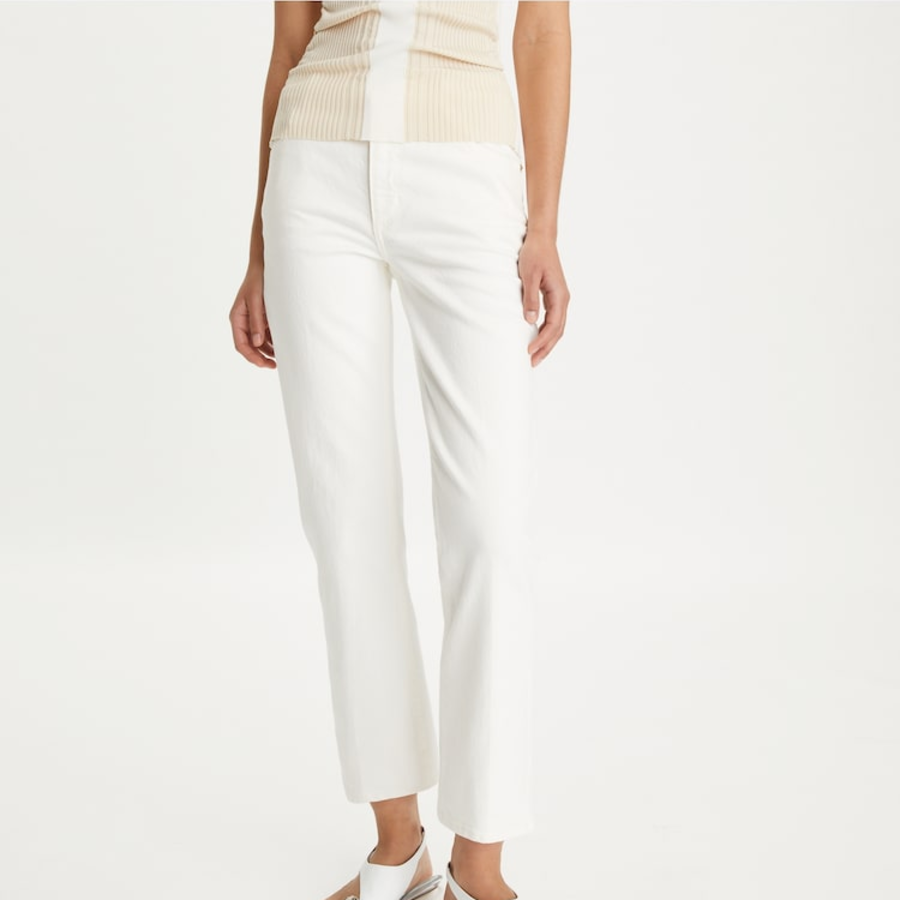 TORY BURCH Kick Flare Denim Jean – White