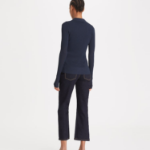 TORY BURCH Cropped Flare Jeans – Dark Blue