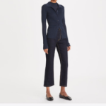 TORY BURCH Cropped Flare Jeans – Dark Blue