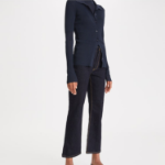 TORY BURCH Cropped Flare Jeans – Dark Blue