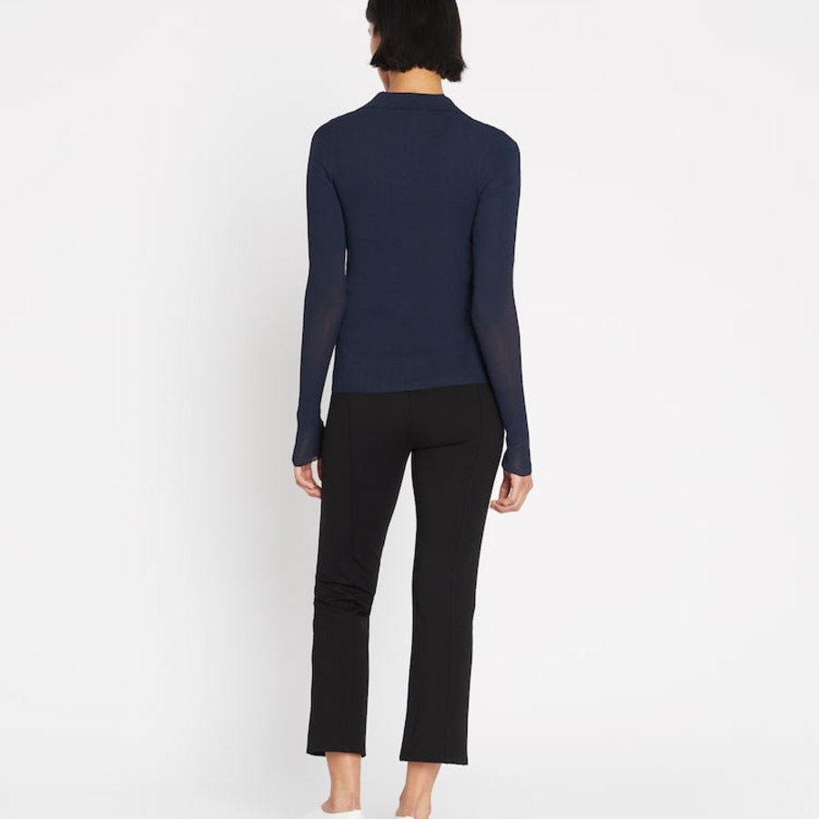 TORY BURCH Flared Knit Pant – Black