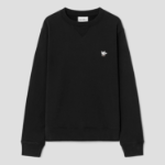 Maison Kitsune Unisex Barista Fox Patch Regular Sweatshirt - Black