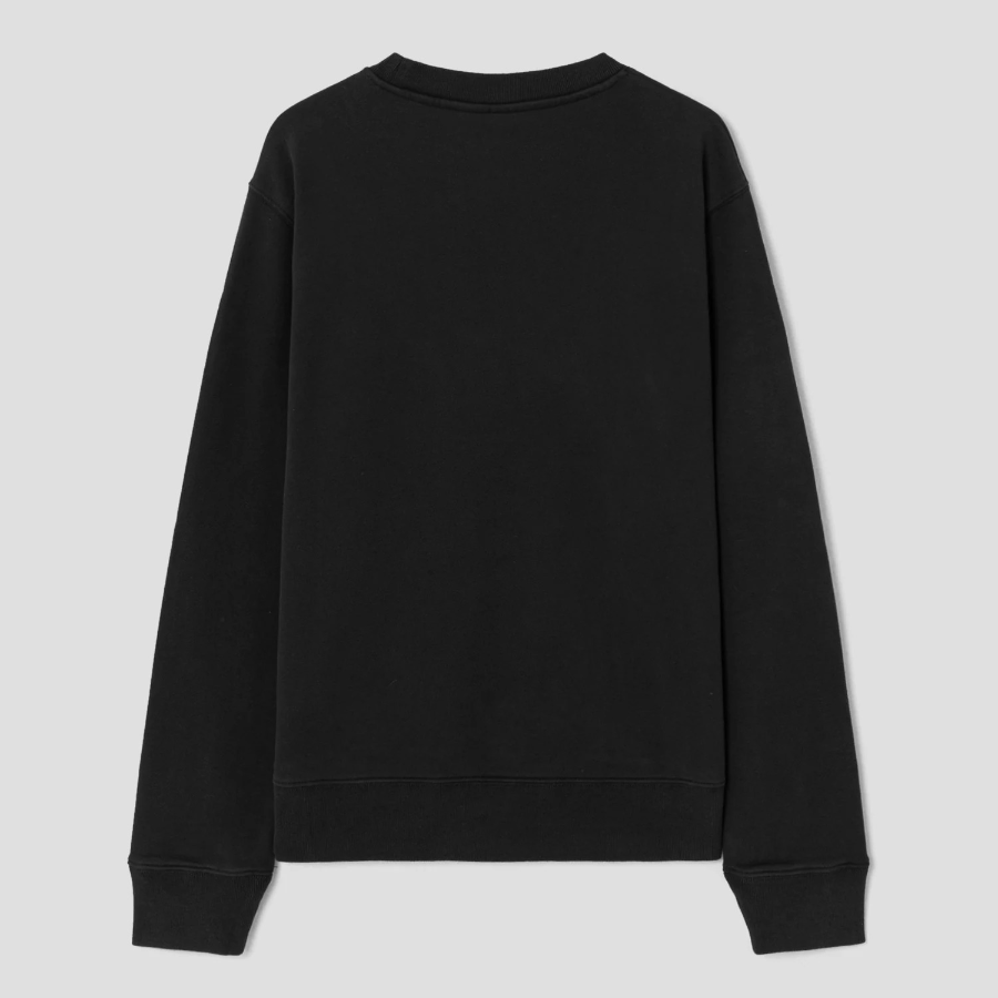 Maison Kitsune Unisex Barista Fox Patch Regular Sweatshirt - Black