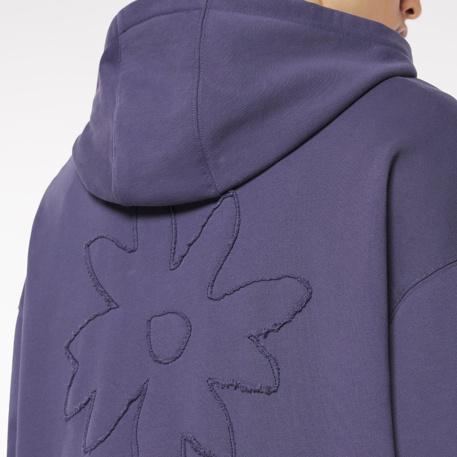 Maison Kitsune Men Crafted Daisy Oversize Hoodie - Fig