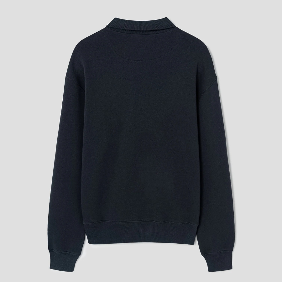 Maison Kitsune Men Double Bold Fox Head Half Zip Comfort Sweatshirt - Anthracite