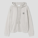 Maison Kitsune Men Bold Fox Head Patch Fullzip Oversize Hoodie - Truffle