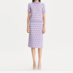 TORY BURCH Logo Bouclé Skirt – Lavender