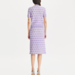TORY BURCH Logo Bouclé Skirt – Lavender