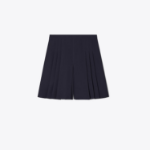 TORY BURCH Stretch Pleated Skirt – Black