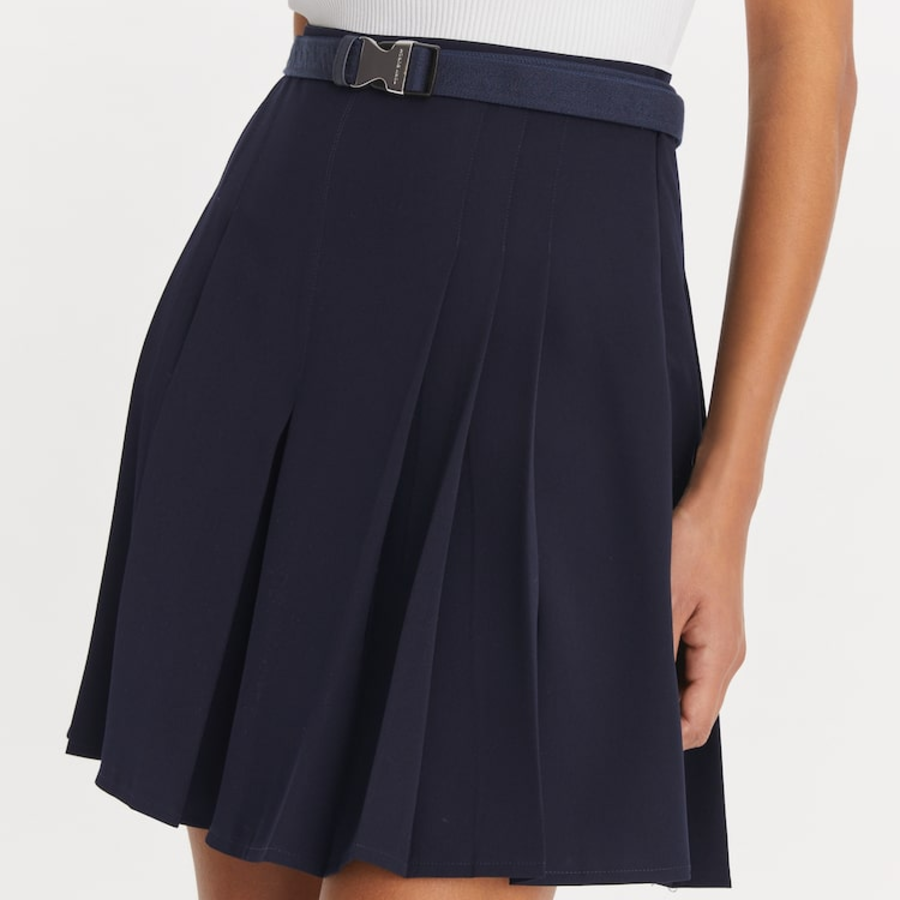 TORY BURCH Stretch Pleated Skirt – Black