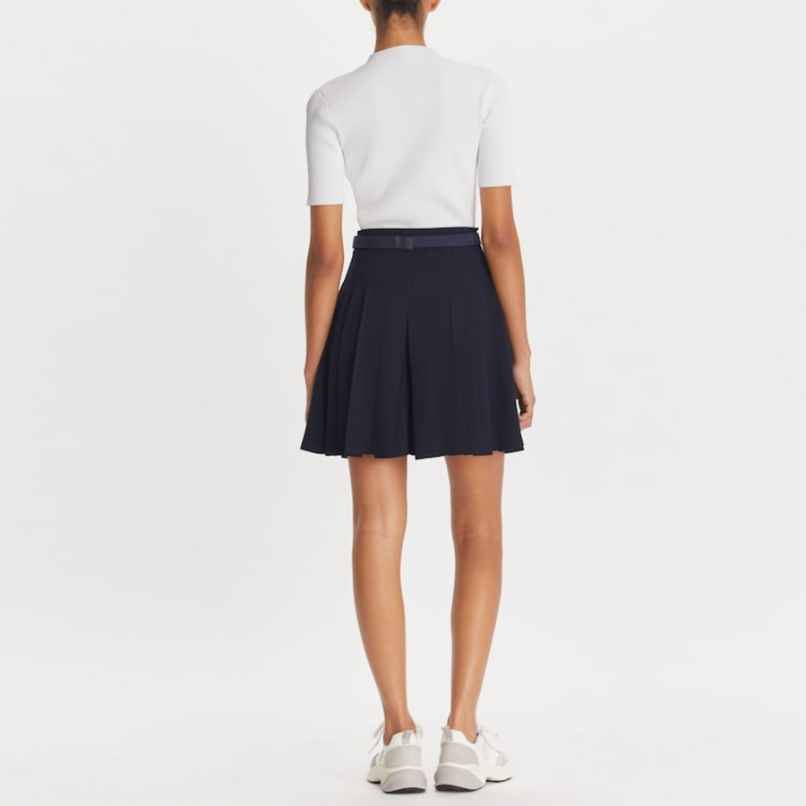 TORY BURCH Stretch Pleated Skirt – Black