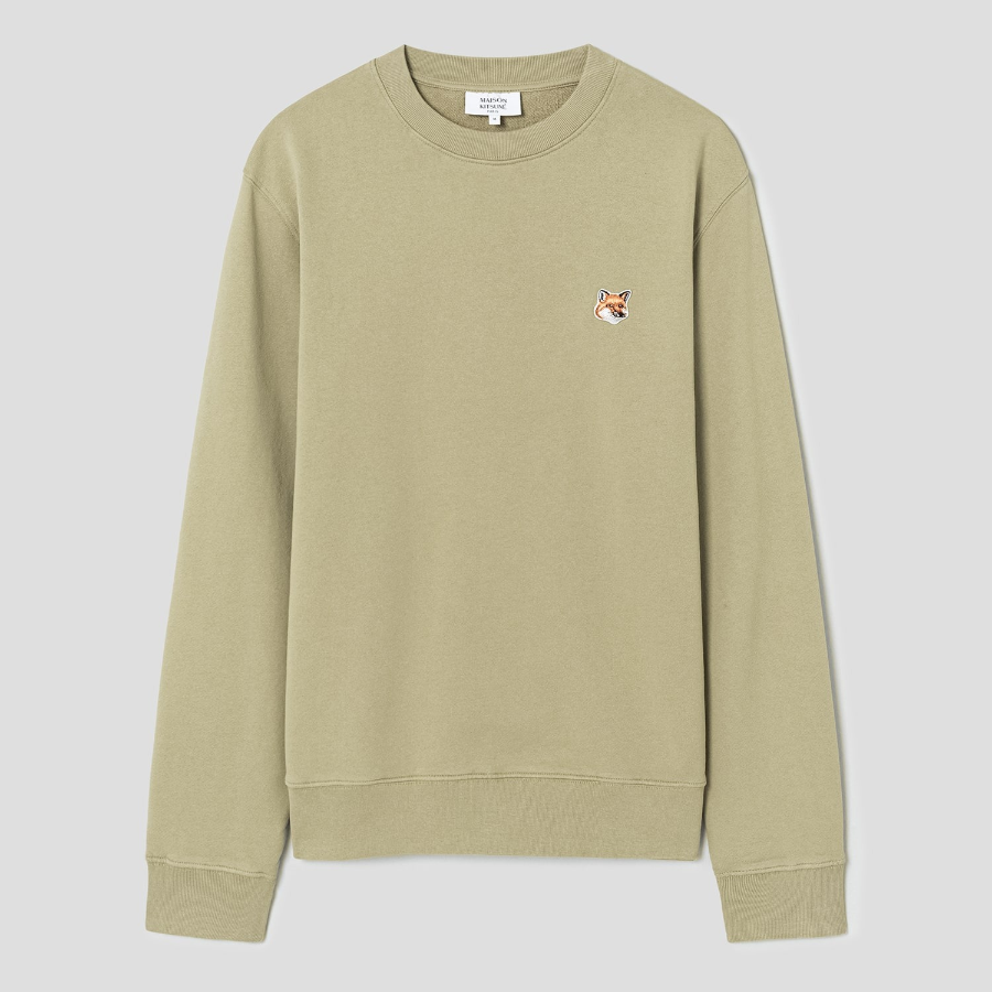 Maison Kitsune Men Fox Head Patch Regular Sweatshirt - Canvas