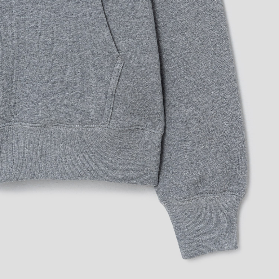 Maison Kitsune Men Bold Fox Head Patch Comfort Zipped Hoodie - Medium Grey Melange