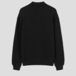 Maison Kitsune Men Varsity Half Zip Comfort Sweater - Black