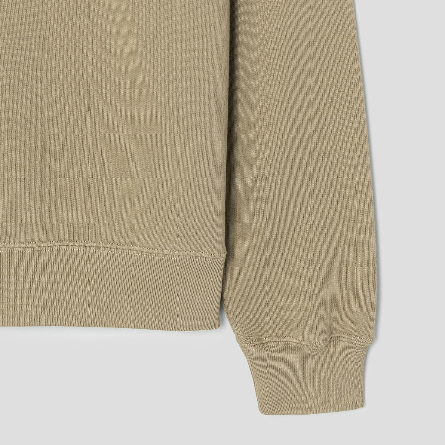 Maison Kitsune Men Bold Fox Head Patch Comfort Half Zipped Sweatshirt - Cardamon