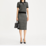 TORY BURCH Jacquard Sweater Skirt – Black