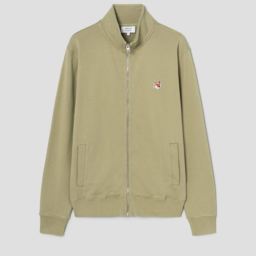 Maison Kitsune Men Fox Head Patch Fullzip Regular Sweatshirt - Canvas