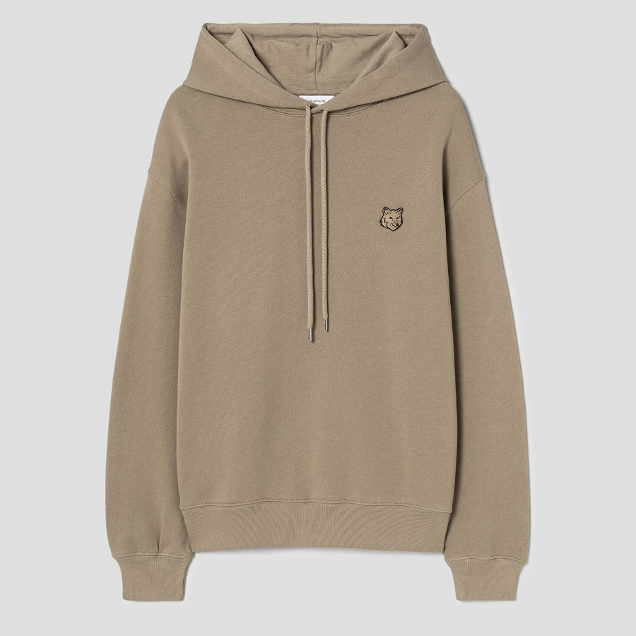 Maison Kitsune Men Bold Fox Head Patch Comfort Hoodie - Cardamon