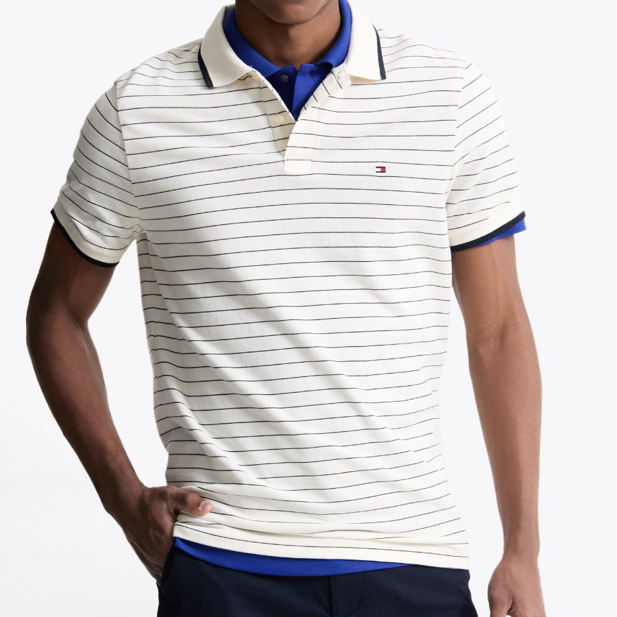 TOMMY HILFIGER [Official Headquarters] Oxford Stripe Polo Shirt