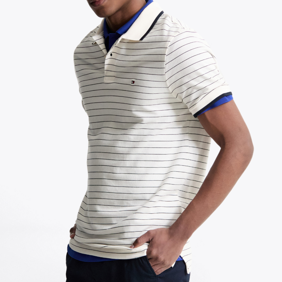 TOMMY HILFIGER [Official Headquarters] Oxford Stripe Polo Shirt