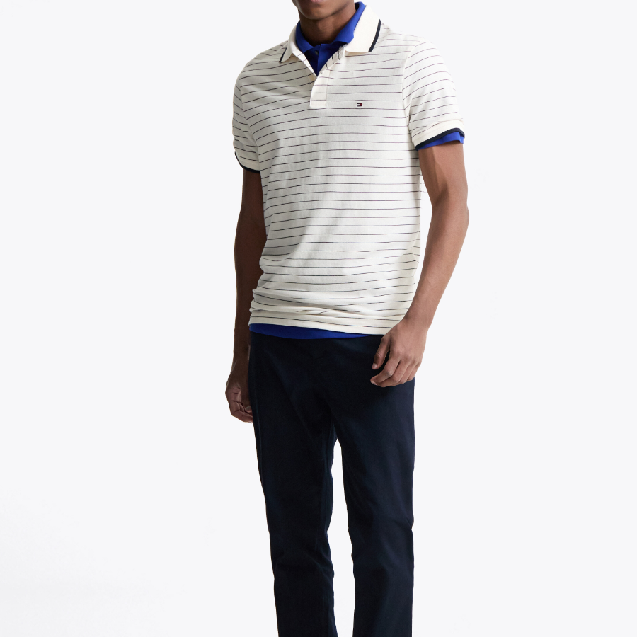 TOMMY HILFIGER [Official Headquarters] Oxford Stripe Polo Shirt