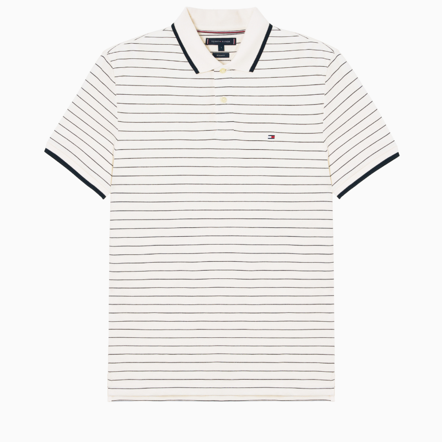 TOMMY HILFIGER [Official Headquarters] Oxford Stripe Polo Shirt