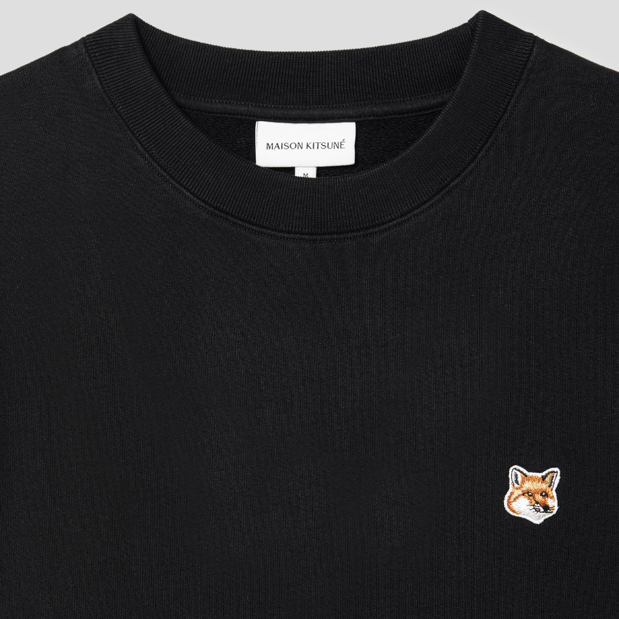 Maison Kitsune Men Fox Head Patch Regular Sweatshirt - Black