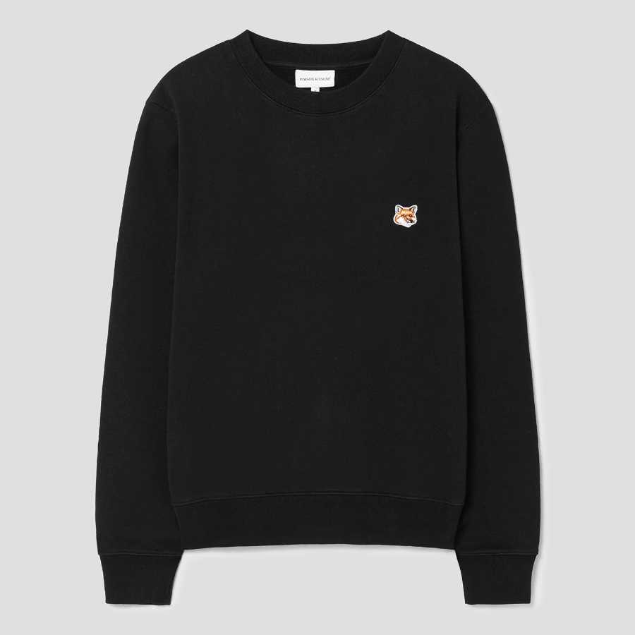 Maison Kitsune Men Fox Head Patch Regular Sweatshirt - Black