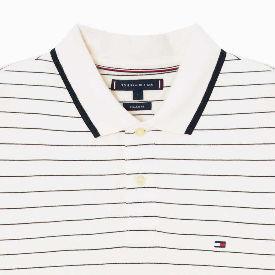 TOMMY HILFIGER [Official Headquarters] Oxford Stripe Polo Shirt