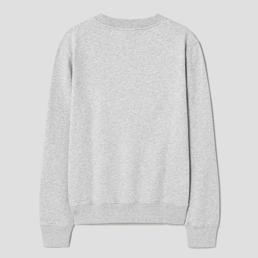 Maison Kitsune Men Fox Head Patch Regular Sweatshirt - Light Grey Melange